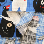 Linen-like Cotton Slub Fabric - Bear Wonderland - nomura tailor