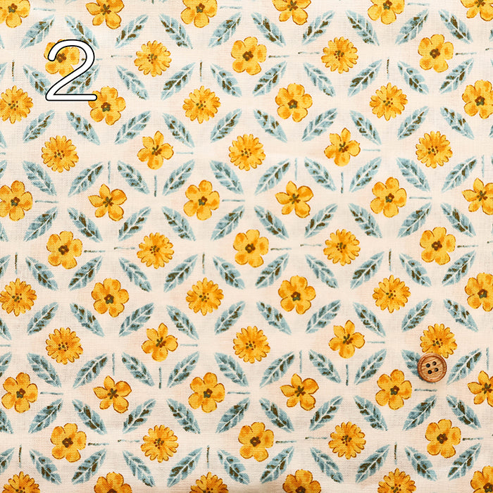 Cotton Scare Printed Fabric - Sopokukka Shippo Flower - nomura tailor