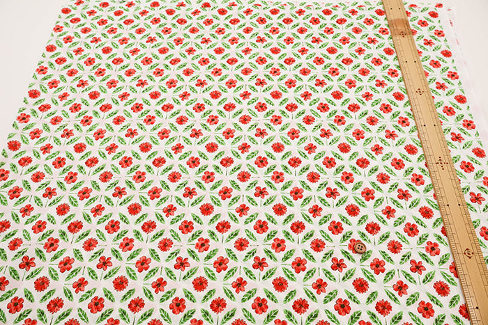 Cotton Scare Printed Fabric - Sopokukka Shippo Flower - nomura tailor