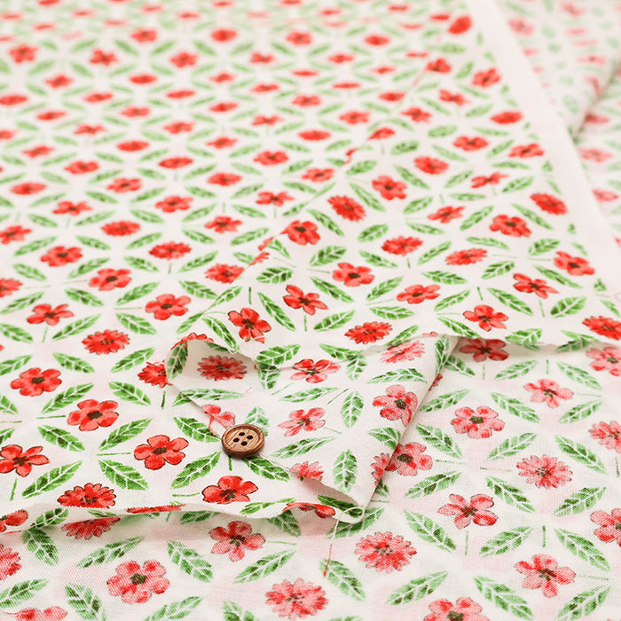 Cotton Scare Printed Fabric - Sopokukka Shippo Flower - nomura tailor