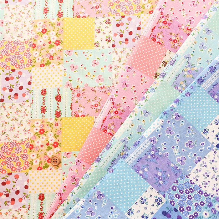 Cotton Scare Printed Fabric - Sopokukka Lovely Patch - nomura tailor