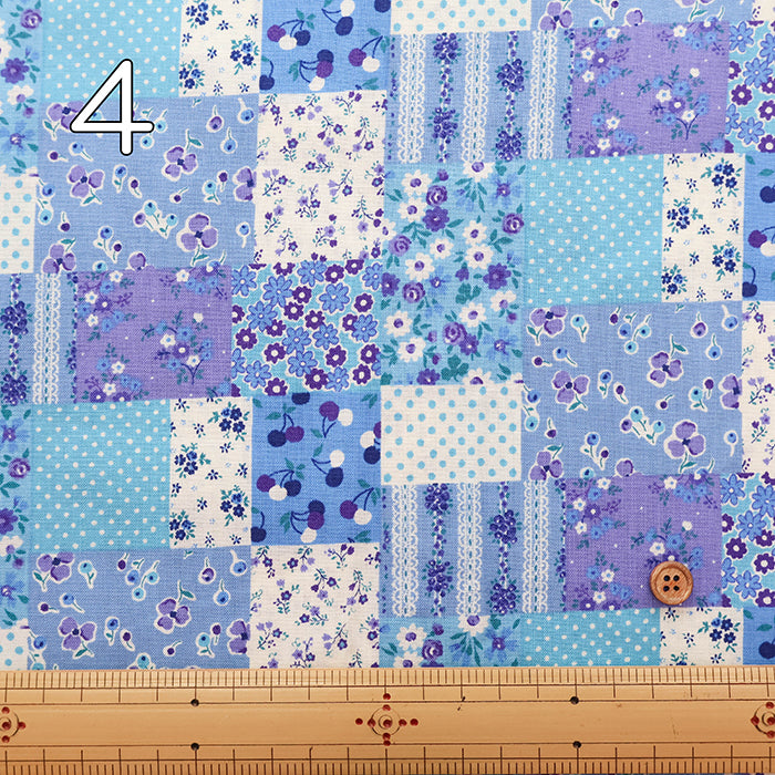 Cotton Scare Printed Fabric - Sopokukka Lovely Patch - nomura tailor