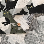 Linen-like Slub Fabric - Cat Carnival - nomura tailor