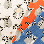 Linen-like Slub Fabric - Ring-tailed Lemur - nomura tailor