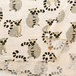 Linen-like Slub Fabric - Ring-tailed Lemur - nomura tailor