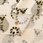 Linen-like Slub Fabric - Ring-tailed Lemur - nomura tailor