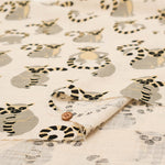 Linen-like Slub Fabric - Ring-tailed Lemur - nomura tailor