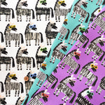 Cotton Broad Fabric - Playful Zebra - nomura tailor