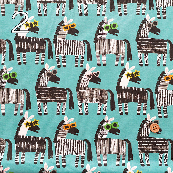 Cotton Broad Fabric - Playful Zebra - nomura tailor