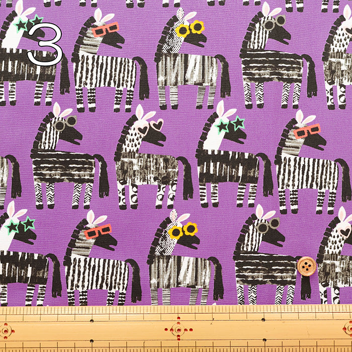 Cotton Broad Fabric - Playful Zebra - nomura tailor