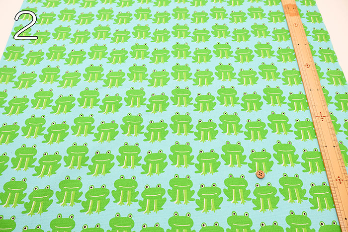 Cotton Oxford Fabric - Peeking Frog - nomura tailor