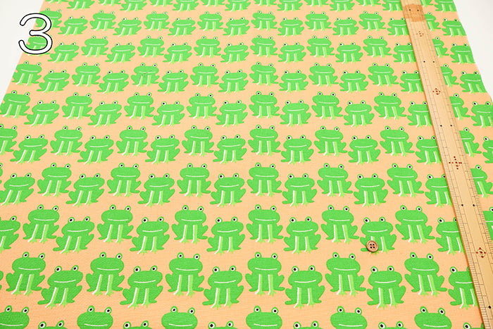 Cotton Oxford Fabric - Peeking Frog - nomura tailor