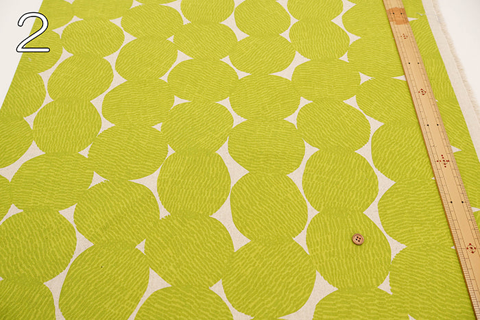 C/L Canvas Print Fabric - Striped Dot - nomura tailor
