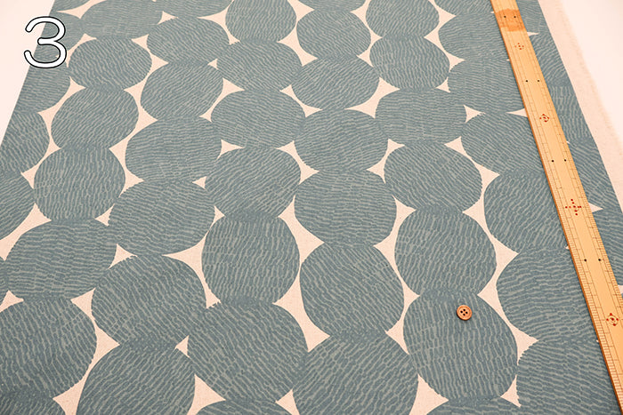 C/L Canvas Print Fabric - Striped Dot - nomura tailor