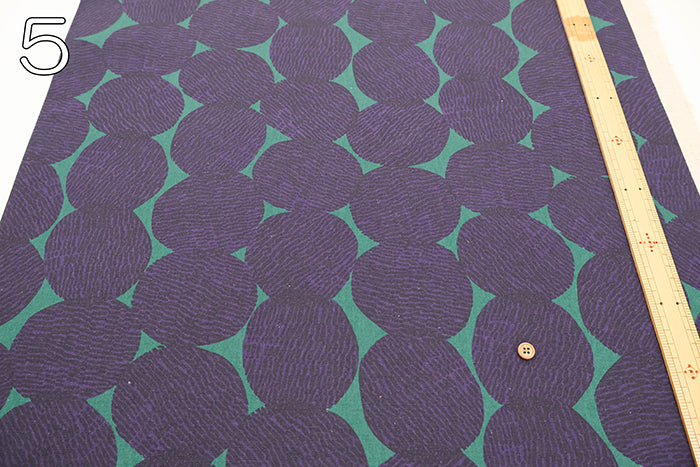 C/L Canvas Print Fabric - Striped Dot - nomura tailor