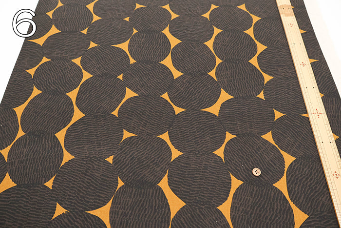 C/L Canvas Print Fabric - Striped Dot - nomura tailor