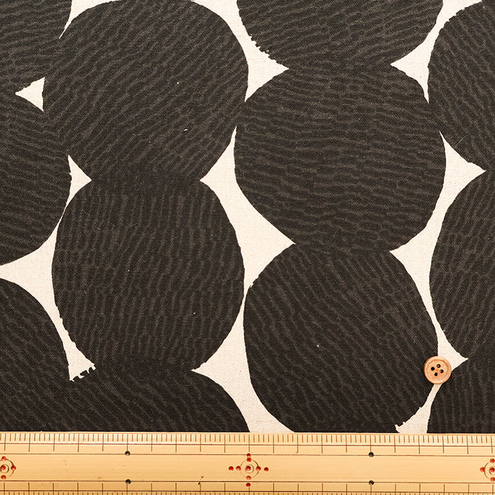 C/L Canvas Print Fabric - Striped Dot - nomura tailor