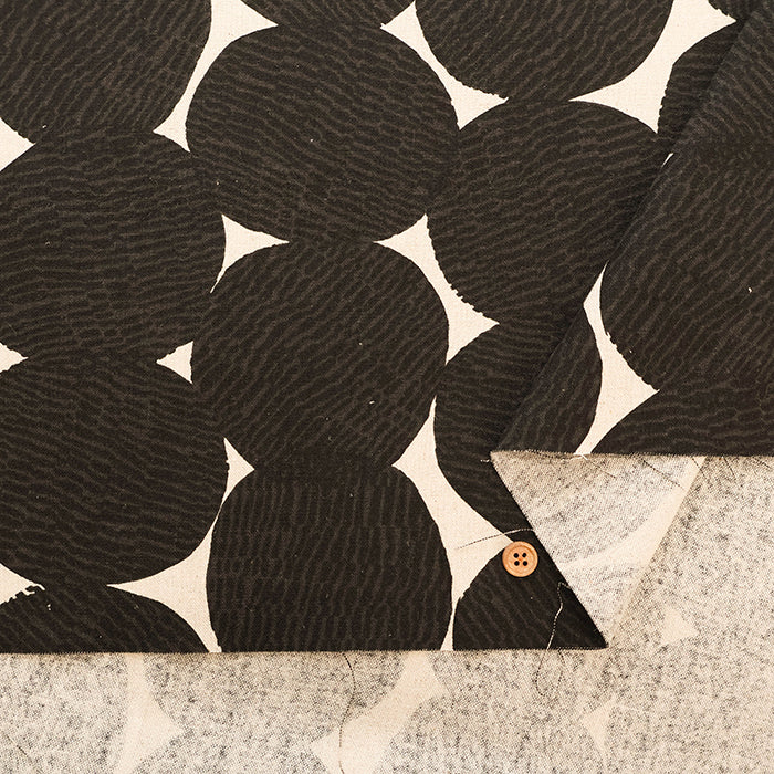 C/L Canvas Print Fabric - Striped Dot - nomura tailor