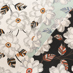 C/L Canvas Print Fabric - Peony - nomura tailor