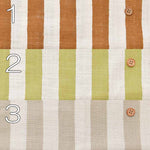 Cotton Linen-Like Slub Print Fabric - Stripe - nomura tailor