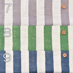Cotton Linen-Like Slub Print Fabric - Stripe - nomura tailor