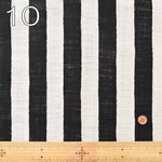 Cotton Linen-Like Slub Print Fabric - Stripe - nomura tailor