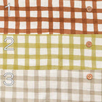 Cotton Linen-Like Slub Print Fabric - Check - nomura tailor
