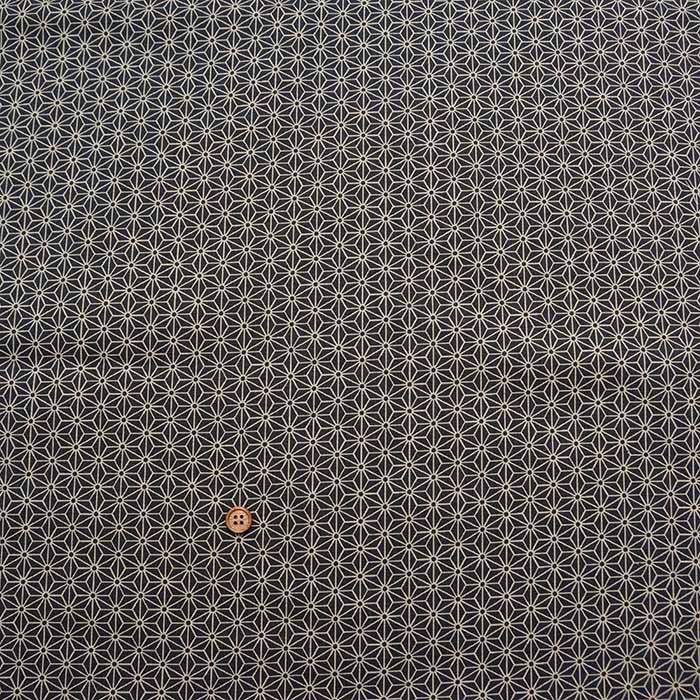 Cotton sheeting fabric Japanese Pattern Printed Fabric Asanoha - nomura tailor