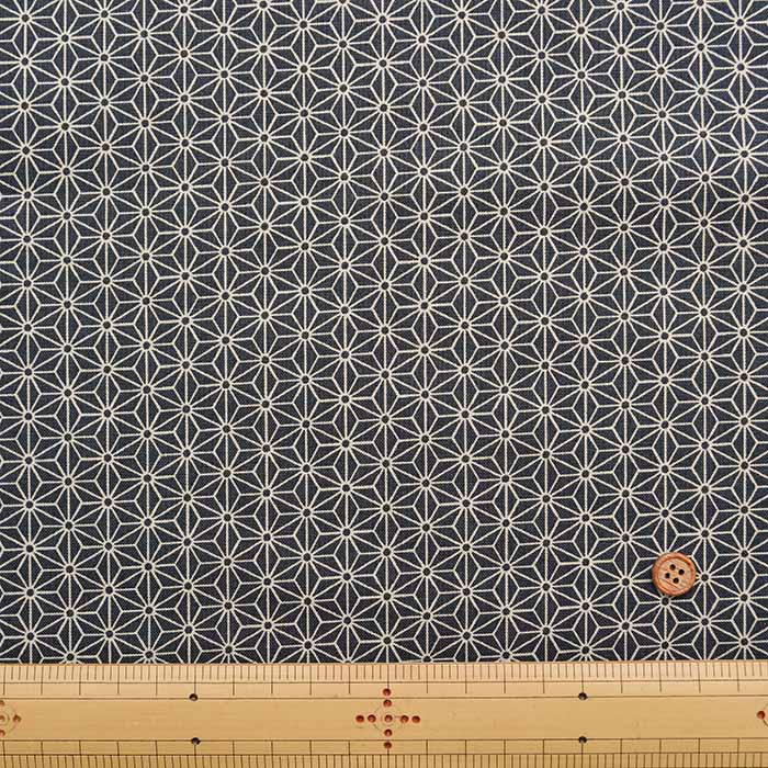 Cotton sheeting fabric Japanese Pattern Printed Fabric Asanoha - nomura tailor