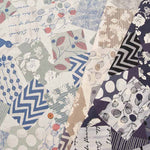 C/L muslin Print Fabric - Patchwork Style Flower - nomura tailor