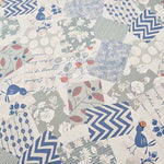 C/L muslin Print Fabric - Patchwork Style Flower - nomura tailor