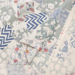 C/L muslin Print Fabric - Patchwork Style Flower - nomura tailor