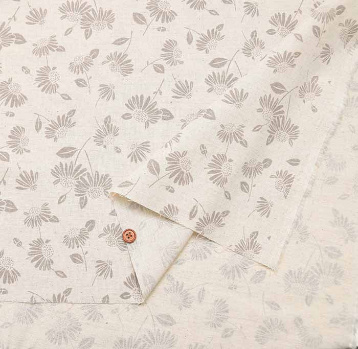 C/L muslin Printed Fabric - Chamomile - nomura tailor