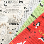 Cotton Oxford Fabric - Nyanko Newspaper - nomura tailor