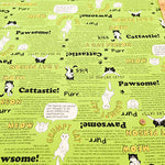 Cotton Oxford Fabric - Nyanko Newspaper - nomura tailor