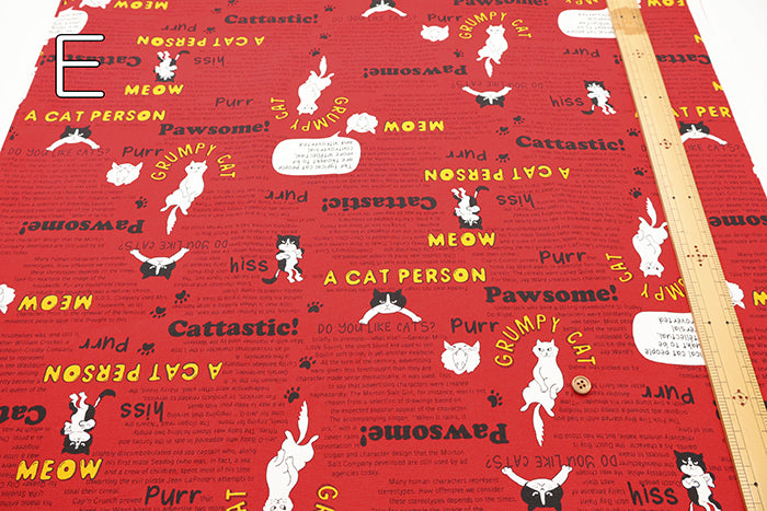 Cotton Oxford Fabric - Nyanko Newspaper - nomura tailor