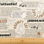 Cotton Oxford Fabric - Nyanko Newspaper - nomura tailor