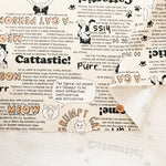 Cotton Oxford Fabric - Nyanko Newspaper - nomura tailor