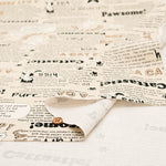Cotton Oxford Fabric - Nyanko Newspaper - nomura tailor