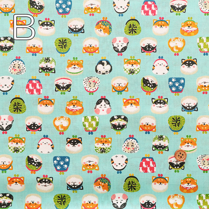 Cotton Scare Printed Fabric - Wanko-da-Wa Coin Purse - nomura tailor