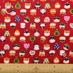 Cotton Scare Printed Fabric - Wanko-da-Wa Coin Purse - nomura tailor