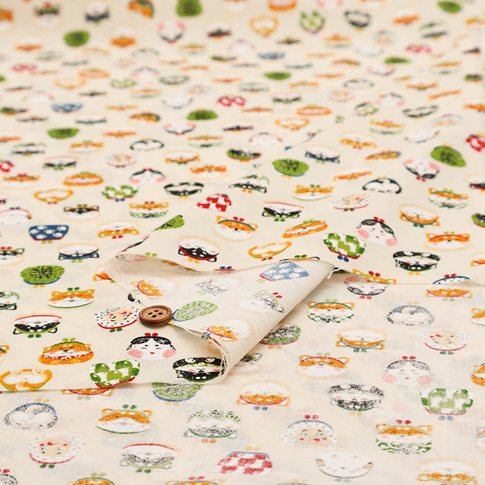 Cotton Scare Printed Fabric - Wanko-da-Wa Coin Purse - nomura tailor