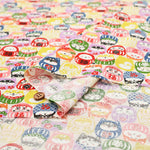Cotton Scare Printed Fabric - Wanko-da-Wa Daruma Dog - nomura tailor