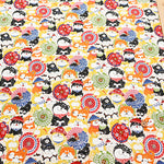 Cotton Scare Printed Fabric - Wanko-da-Wa Umbrella Dog - nomura tailor