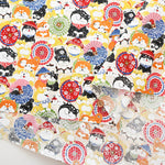 Cotton Scare Printed Fabric - Wanko-da-Wa Umbrella Dog - nomura tailor