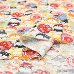 Cotton Scare Printed Fabric - Wanko-da-Wa Umbrella Dog - nomura tailor