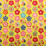 Cotton Scare Printed Fabric - Kinka Story - Warbler and Plum Blossoms - nomura tailor