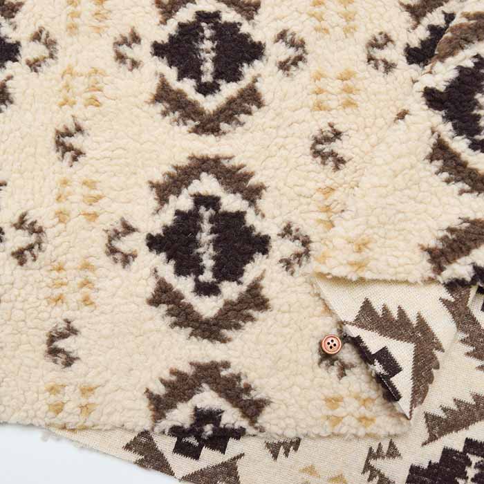 Polyester Jacquard Boa Fabric - Ethnic - nomura tailor