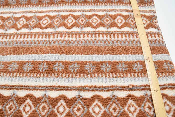 Polyester Jacquard Boa Fabric - Ethnic - nomura tailor
