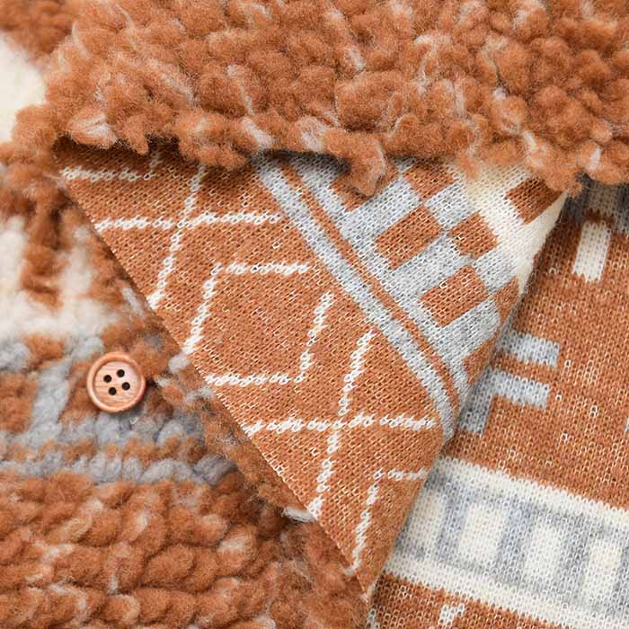 Polyester Jacquard Boa Fabric - Ethnic - nomura tailor